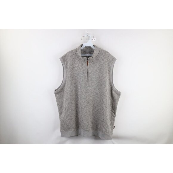 Duluth Trading Co Mens 2XL Relaxed Fit Loophole Half Zip Comfort Vest Sweatshirt - Picture 1 of 11